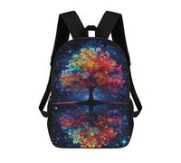 sinyumoney Colorful Tree Reflection Mochila Escolar Resistente Al Agua, Mochila Escolar De Negocios Para Hombres/mujeres 17inch