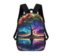 sinyumoney Colorful Tree Reflections Mochila Escolar Infantil Impresa En 3D Para Niños, Mochilas De Viaje, Bolsas Para Libros, Mochila Escolar Infantil 17inch
