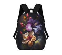 sinyumoney Colorful Tropical Flowers Mochila Escolar Resistente Al Agua, Mochila Escolar De Negocios Para Hombres/mujeres 17inch