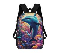 sinyumoney Colorful Underwater Dreams Mochila Infantil, Mochila Escolar De Gran Capacidad Para Estudiantes, Mochila Para Libros, Mochila Para Niños, Niñas, Adultos Y Adolescentes 17inch
