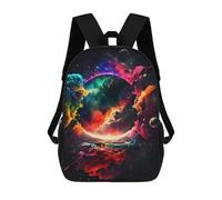 sinyumoney Colorful Universe Paint Mochila Infantil Con Impresión 3D, Mochila Escolar Para Niños, Mochila Informal Divertida Para Niños Y Adolescentes 17inch