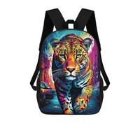 sinyumoney Colorful Urban Leopard Mochila Escolar Infantil Con Impresión 3D, Mochila Escolar Informal Para Niños De Primaria Y Secundaria 17inch