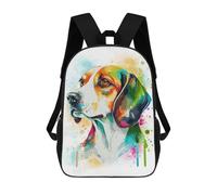 sinyumoney Colorful Watercolor Beagle Mochila Escolar Ligera Para Aeropuerto Y Universidad Para Estudiantes, Ideal Para El Campus, Viajes Al Aire Libre Y Deportes 17inch