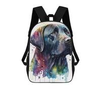 sinyumoney Colorful Watercolor Dog Art Print-4 Mochilas Infantiles Mochila Escolar Mochila Impresa En 3D Para Niños Mochilas De Viaje Bolsas Para Libros Mochila Escolar Para Niños 17inch