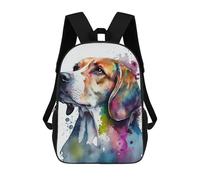 sinyumoney Colorful Watercolor Dog Portrait-1 Mochila Escolar Infantil De Moda Informal Mochilas Infantiles Impresas En 3D Mochila Grande Para Niño 17inch