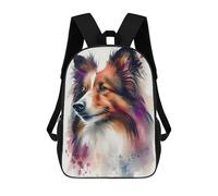 sinyumoney Colorful Watercolor Dog Portrait -1 Mochila Escolar Infantil Impresa En 3D Para Niños, Mochilas De Viaje De Alta Capacidad, Bolsas Para Libros, Mochila Escolar Infantil 17inch