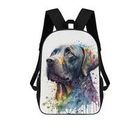 sinyumoney Colorful Watercolor Dog Portrait Mochila Escolar Infantil De Moda Informal Mochilas Infantiles Impresas En 3D Mochila Grande Para Niño 17inch