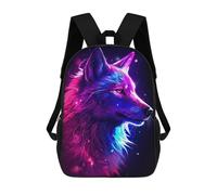 sinyumoney Colorful White Wolf Mochila De Moda Para Papelería, Impermeable, Informal, Para Hombres, Mujeres Y Adolescentes 17inch
