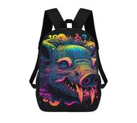 sinyumoney Colorful Wild Boar Art Print Mochila Escolar, Bolso Resistente Para Portátil, Ideal Para Acampar, Aventuras Al Aire Libre Y Viajes Diarios 17inch