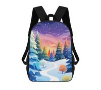 sinyumoney Colorful Winter Fantasy Mochila, Mochila Infantil, Mochila Escolar Para Estudiantes, Mochila Para Libros, Mochila Escolar Impresa En 3D Para Niños Y Niñas 17inch