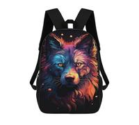 sinyumoney Colorful Wolf Art Print-17 Mochila Escolar Impresa En 3D 17inch Mochilas De Moda Para Niños, Mochilas Escolares Para Niños De Primaria Y Secundaria