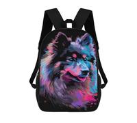 sinyumoney Colorful Wolf Art Print-18 Mochilas Infantiles Mochila Escolar Impresa En 3D Para Niños Mochilas De Viaje Bolsas Para Libros Para Niños 17inch Mochila Escolar