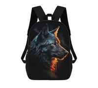 sinyumoney Colorful Wolf Mochila Escolar Para Niñas Y Niños, Mochilas De Gran Capacidad, Mochilas Ligeras Para Niños Y Estudiantes 17inch