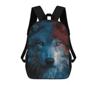 sinyumoney Colorful Wolf Portrait -1 Mochilas Escolares Para La Escuela Secundaria, Preparatoria, Universidad Y Viajes Para Hombres, Mujeres Y Adolescentes 17inch