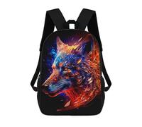 sinyumoney Colorful Wolf Portrait Artwork -3 Mochila Infantil De Moda Divertida Mochila Escolar Para Niños Y Adolescentes Con Impresión 3D Para Niños 17inch