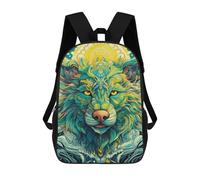 sinyumoney Colorful Wolf Spirit Art Print Mochila Escolar Secundaria Informal Para Viajes, Mochilas Para La Escuela Secundaria, Para Acampar, Aventuras Al Aire Libre Y Viajes Diarios 17inch