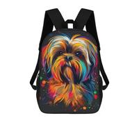 sinyumoney Colorful Yorkshire Terrier Art Print Mochilas Para Niños 17inch Mochila Escolar Mochila Escolar Impresa En 3D Para Niños De Primaria Y Secundaria