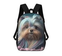 sinyumoney Colorful Yorkshire Terrier Portrait Mochila Escolar Infantil De Moda Informal Mochilas Infantiles Impresas En 3D Mochila Grande Para Niño 17inch