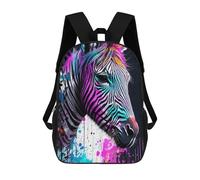 sinyumoney Colorful Zebra Art Print Mochilas Infantiles Mochila Escolar Impresa En 3D Para Niños Mochilas De Viaje Bolsas Para Libros Para Niños 17inch Mochila Escolar