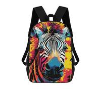 sinyumoney Colorful Zebra Artwork -1 Mochilas Impresas En 3D Para Niños, Mochila Escolar, Mochila De Moda Para Niños De Primaria Y Secundaria 17inch