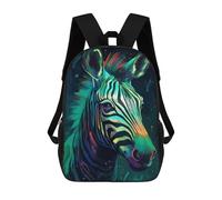sinyumoney Colorful Zebra Portrait -2 Mochila Escolar Infantil Impresa En 3D, Mochila Informal De Moda Para Niños, Mochila De Viaje De Alta Capacidad Para Libros Para Niños 17inch