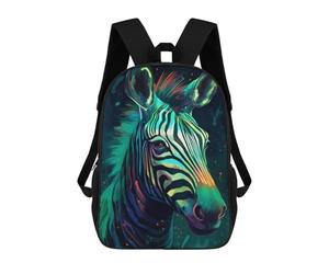 sinyumoney Colorful Zebra Portrait -2 Mochila Escolar Infantil Impresa En 3D, Mochila Informal De Moda Para Niños, Mochila De Viaje De Alta Capacidad Para Libros Para Niños 17inch