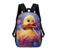 Sinyumoney Colorido León Retrato Artwork -3 Mochila Escolar, Mochila Casual Para La Escuela Secundaria, Bolsa De Viaje Para El Campus, Bolsa De Deporte Y Al Aire Libre, Colorido Duckling In Bubbles