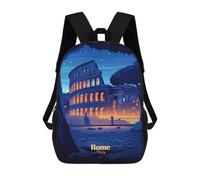 sinyumoney Colosseum Night View Mochilas Infantiles Impresas En 3D De 17 Pulgadas. Mochila Escolar Informal Impresa En 3D Para Niños De Primaria Y Secundaria.