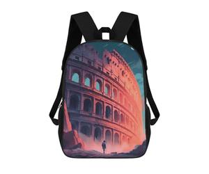 sinyumoney Colosseum Rome Art Print Mochila Escolar Resistente Al Agua Para Ordenador Portátil Para La Escuela/trabajo/viajes 17inch