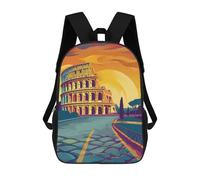 sinyumoney Colosseum Sunset Mochila Escolar Infantil, Mochilas Impresas En 3D, Mochilas Escolares De Moda Para Niños De Primaria Y Secundaria 17inch