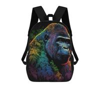 sinyumoney Colourful Gorilla Mochila Infantil Para Niñas, Mochila Escolar 3D, Mochila Para Niños Pequeños, Mochila Informal De Día, Mochila Escolar De Moda 17inch