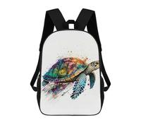 sinyumoney Colourful Turtle Mochila Escolar Infantil Impresa En 3D, Mochila Informal De Moda Para Niños, Mochila De Viaje De Alta Capacidad Para Libros Para Niños 17inch