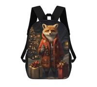 sinyumoney Come Home Fox Xmas Mochilas Escolares Mochila Escolar Ligera Mochila De Día Mochila Para Libros Para La Universidad Para Hombres/mujeres 17inch