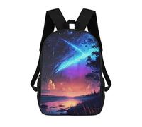 sinyumoney Comet Rain Sunset Night Mochila Con Bolsillo Mochilas Impresas En 3D, Mochilas De Viaje, Mochilas Para Libros, Mochila Escolar Para Niños 17inch