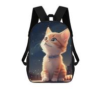 sinyumoney Comic Cat At Night Mochilas Escolares Mochila Escolar Ligera Mochila De Día Mochila Para Libros Para La Universidad Para Hombres/mujeres 17inch