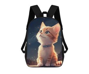 sinyumoney Comic Cat At Night Mochilas Escolares Mochila Escolar Ligera Mochila De Día Mochila Para Libros Para La Universidad Para Hombres/mujeres 17inch
