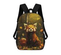 sinyumoney Contented Red Panda Mochila, Mochila Infantil, Mochila Escolar Para Estudiantes, Mochila Para Libros, Mochila Escolar Impresa En 3D Para Niños Y Niñas 17inch