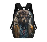 sinyumoney Cool Bison Animals Mochila Escolar, Mochila Informal, Mochila De Día, Mochila Escolar, De Trabajo Y De Viaje Para Hombres, Mujeres Y Adolescentes. 17inch