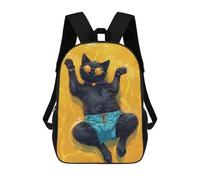 sinyumoney Cool Cat in Pool Mochila Escolar Infantil Impresa En 3D Para Niños, Mochilas De Viaje, Bolsas Para Libros, Mochila Escolar Infantil 17inch