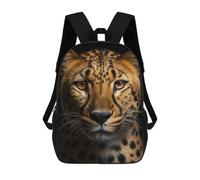 sinyumoney Cool Cheetah Portrait Mochila Con Bolsillo Mochilas Impresas En 3D, Mochilas De Viaje, Mochilas Para Libros, Mochila Escolar Para Niños 17inch
