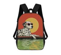 sinyumoney Cool Dalmatian Dog with Sunglasses Mochilas Para Niños Mochila Escolar Mochila Escolar Impresa En 3D Para Niños Estudiantes De Primaria Y Secundaria 17inch