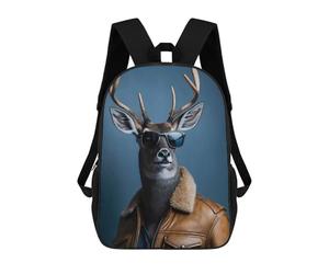 sinyumoney Cool Deer Modern with Sung Mochila Escolar Infantil Impresa En 3D, Mochila Informal De Moda Para Niños, Mochila De Viaje De Alta Capacidad Para Libros Para Niños 17inch