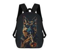 sinyumoney Cool Dog Playing Trumpet Mochilas Impresas En 3D 17inch Mochila Escolar Infantil Para Exteriores, Mochila Informal De Día, Bolsas De Viaje Informales Para Estudiantes De Secundaria