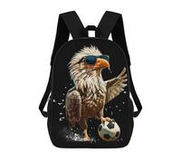 sinyumoney Cool Eagle Soccer Player Mochila Escolar Infantil Impresa En 3D Para Niños, Mochilas De Viaje, Bolsas Para Libros, Mochila Escolar Infantil 17inch