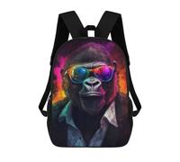 sinyumoney Cool Gorilla in Sunglasses Mochilas Impresas En 3D Para Niños 17inch Mochilas De Moda Informales Para El Día A Día, Bolsas De Viaje, Mochilas Informales Para Exteriores Para Niños Y Niñas
