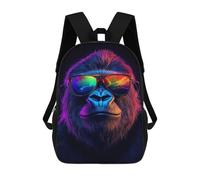 sinyumoney Cool Gorilla with Sunglasses Mochilas Escolares Mochila Escolar Ligera Mochila De Día Mochila Para Libros Para La Universidad Para Hombres/mujeres 17inch