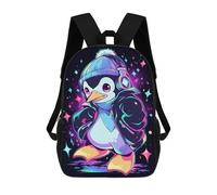 sinyumoney Cool Hip Hop Penguin Mochila Infantil Con Impresión 3D, Mochila Escolar Para Niños, Mochila Informal Divertida Para Niños Y Adolescentes 17inch