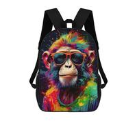 sinyumoney Cool Monkey Art Mochilas Infantiles Impresas En 3D Para Niños, Mochilas Escolares De Moda, Mochilas De Viaje, Mochilas Escolares Para Niños De Primaria 17inch