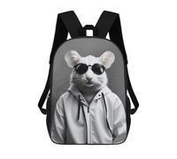 sinyumoney Cool Mouse Glasses Funny Mochila Infantil Con Impresión 3D, Mochila Escolar Para Niños, Mochila Informal Divertida Para Niños Y Adolescentes 17inch