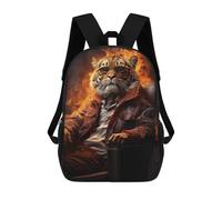 sinyumoney Cool Old Lion Animal Art Mochila Escolar Para Niños Mochila Escolar Impresa En 3D Mochila Escolar De Moda Para Niños De Primaria Y Secundaria 17inch